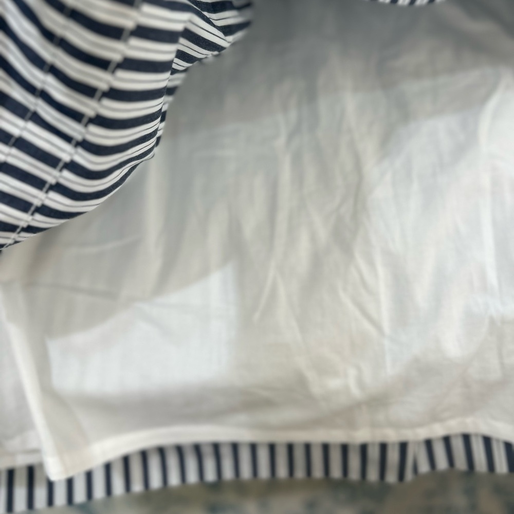 Quince 100% Organic Cotton Poplin Tiered
Maxi Dress Hudson Stripe Small NWT - Picture 9 of 13